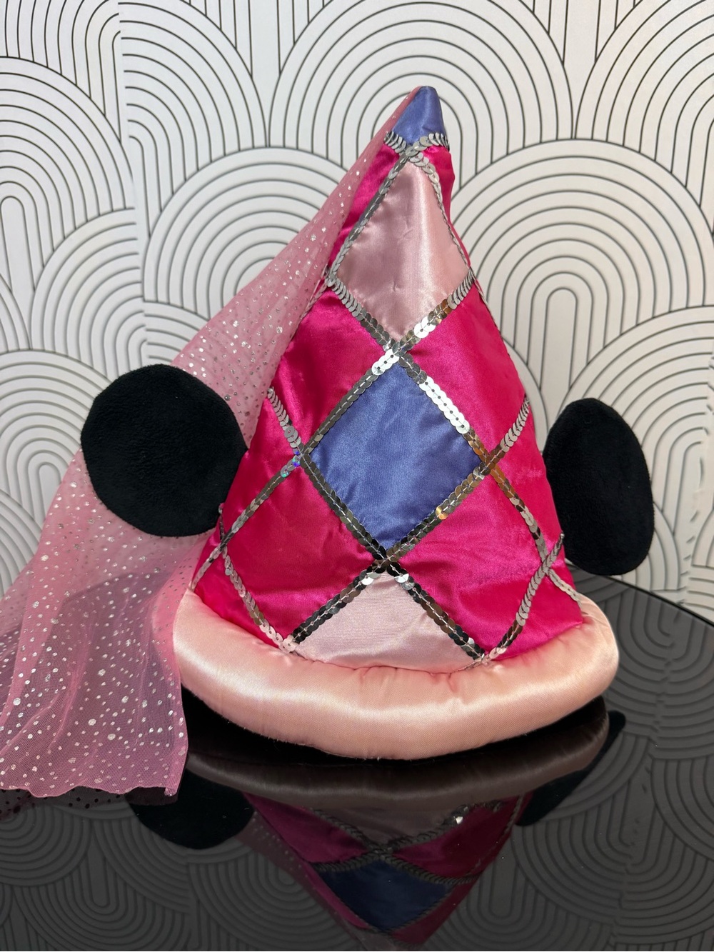 Disney Pink Satin-Look Theme Park Fabric